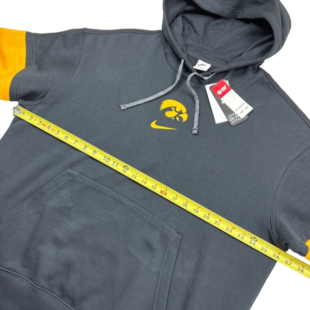 Nike Iowa Hawkeye's Women's L On-Field Pullover Hoodie Black Yellow Center Logo - Picture 7 of 12